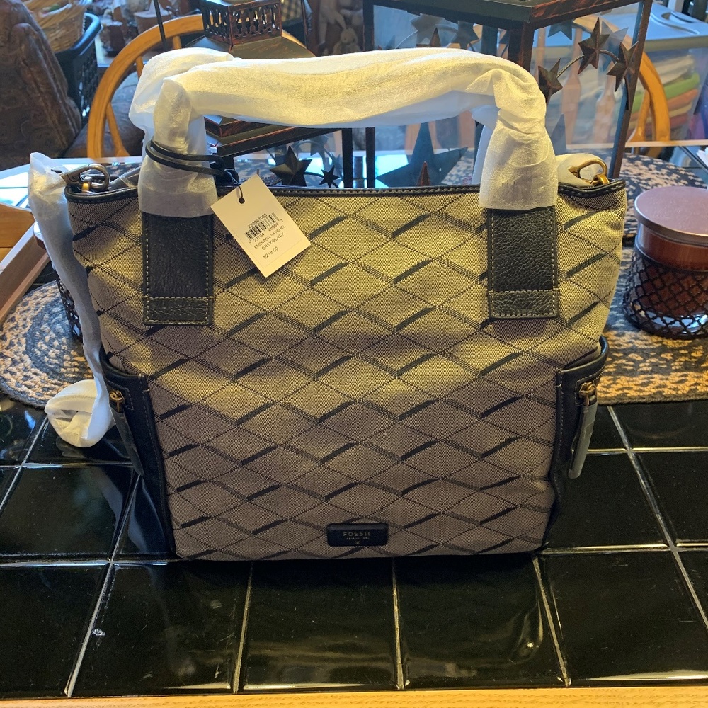 NWT - Emerson Satchel Grey/Black